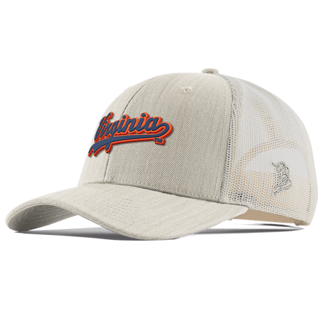 University of Virginia "Virginia Script" Curved Trucker Beige Heather 