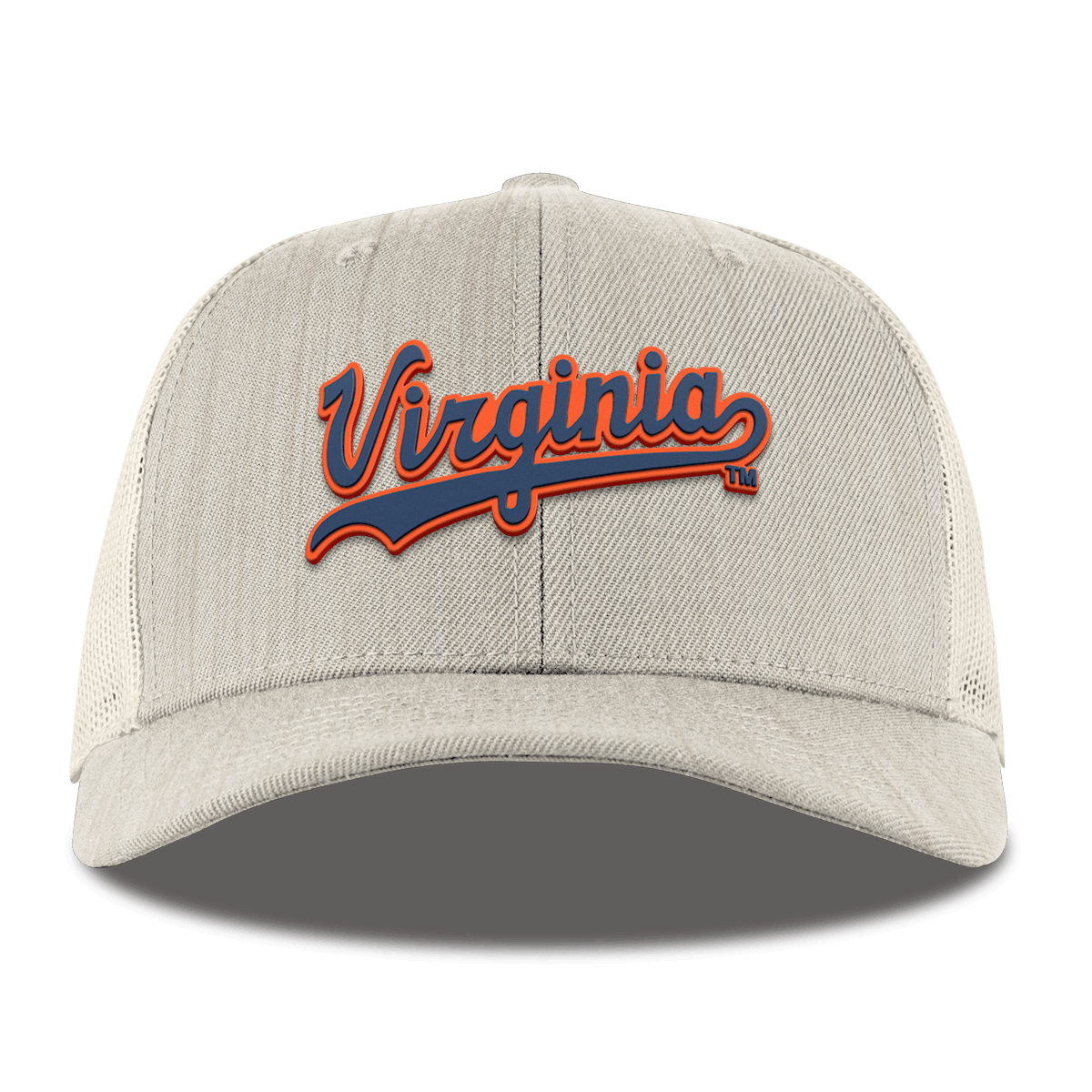 University of Virginia "Virginia Script" Curved Trucker Beige Heather 