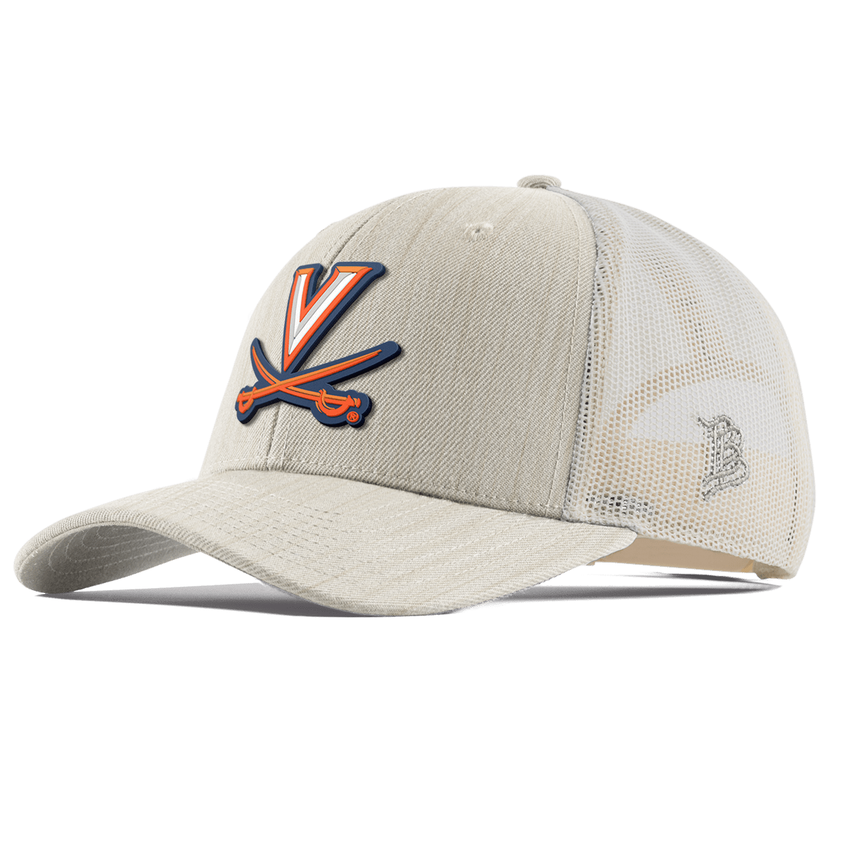 University of Virginia "Virginia Team Logo" Curved Trucker Beige Heather 