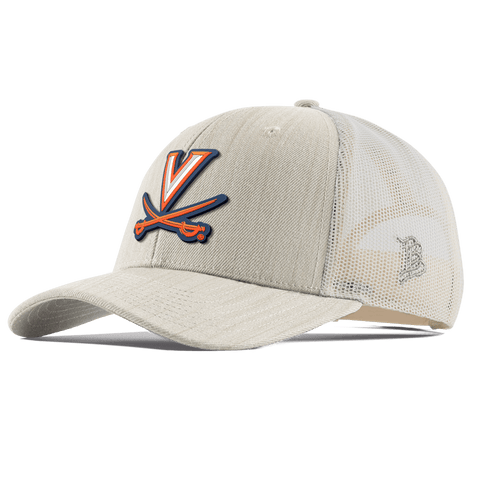 University of Virginia "Virginia Team Logo" Curved Trucker Beige Heather 
