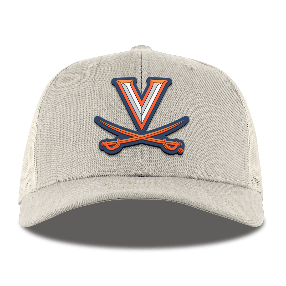 University of Virginia "Virginia Team Logo" Curved Trucker Beige Heather 