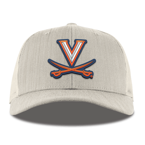 University of Virginia "Virginia Team Logo" Curved Trucker Beige Heather 