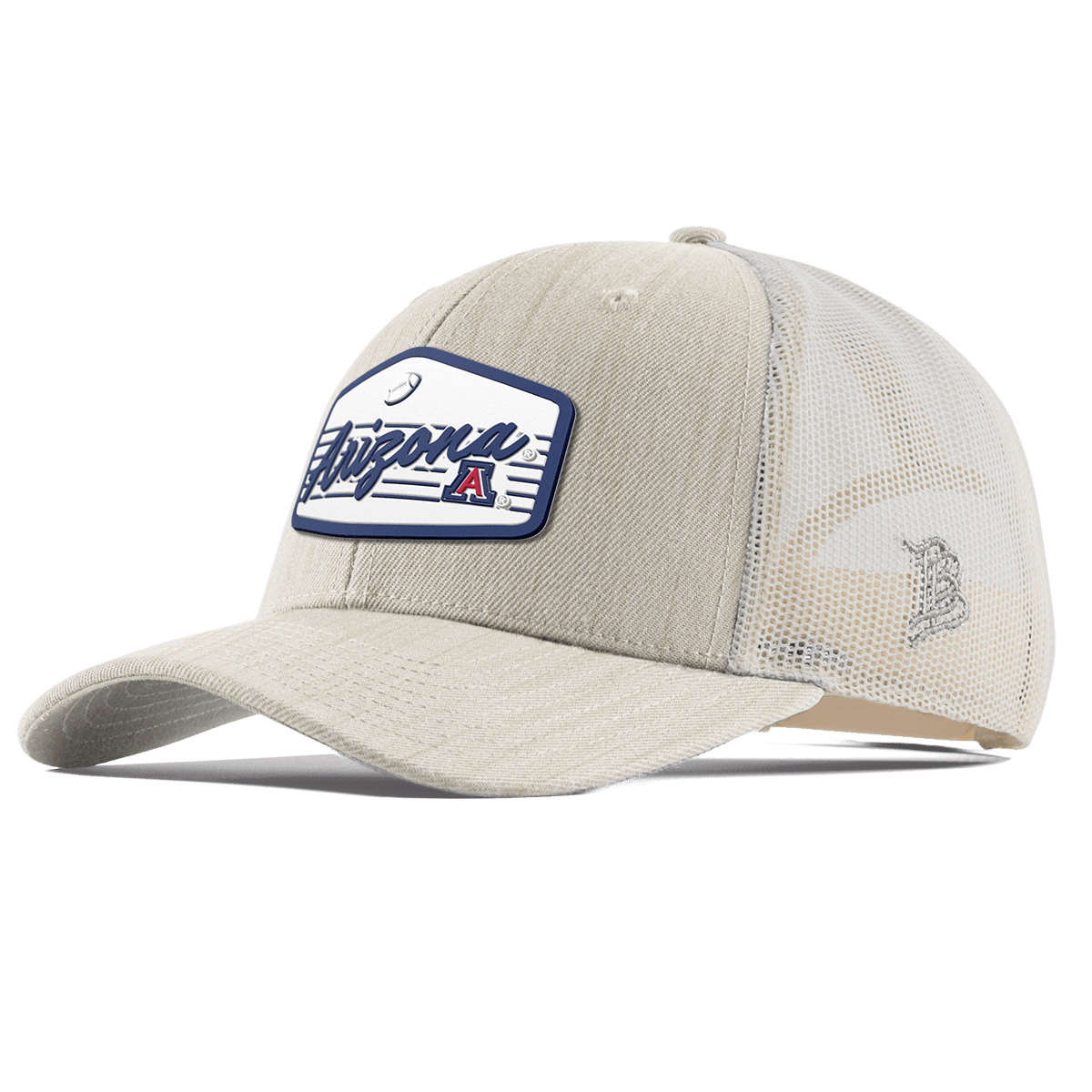 University of Arizona "Wildcats Football" Curved Trucker Beige Heather