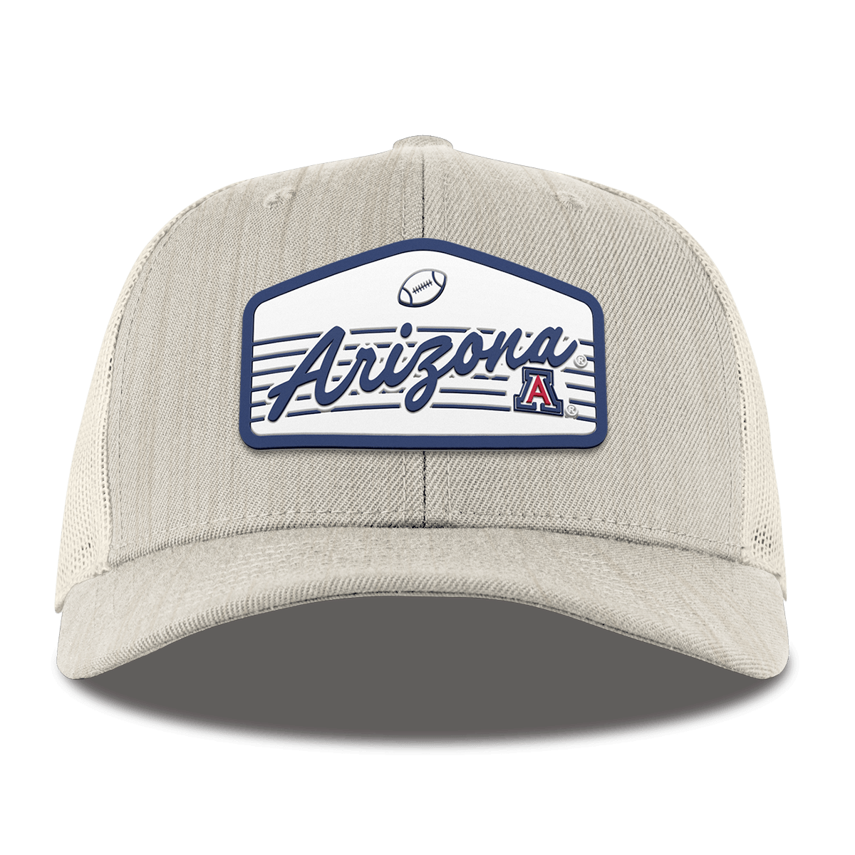 University of Arizona "Wildcats Football" Curved Trucker Beige Heather