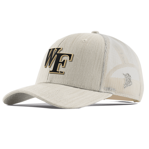 Wake Forest University "Wake Forest Block" Curved Trucker Back Beige Heather