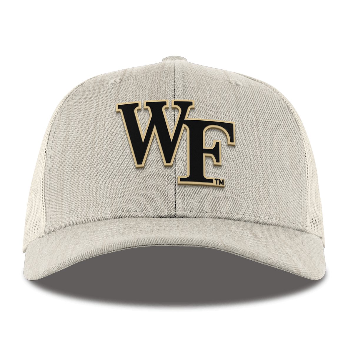 Wake Forest University "Wake Forest Block" Curved Trucker Back Beige Heather