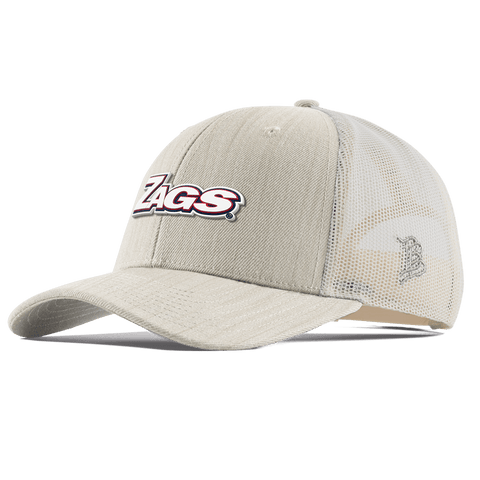 Gonzaga University "Zags Block" Curved Trucker Beige Heather