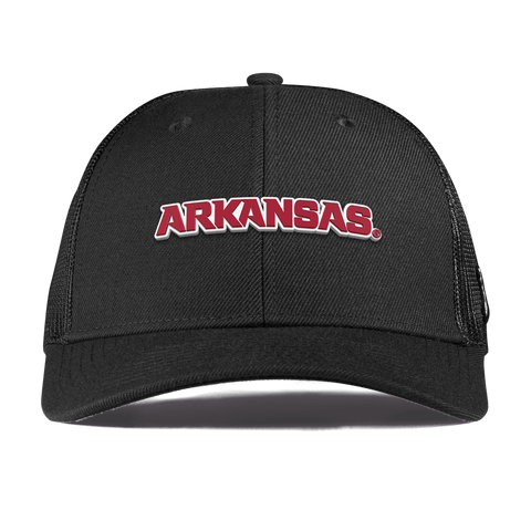 University of Arkansas "Arkansas Block" Curved Trucker Black