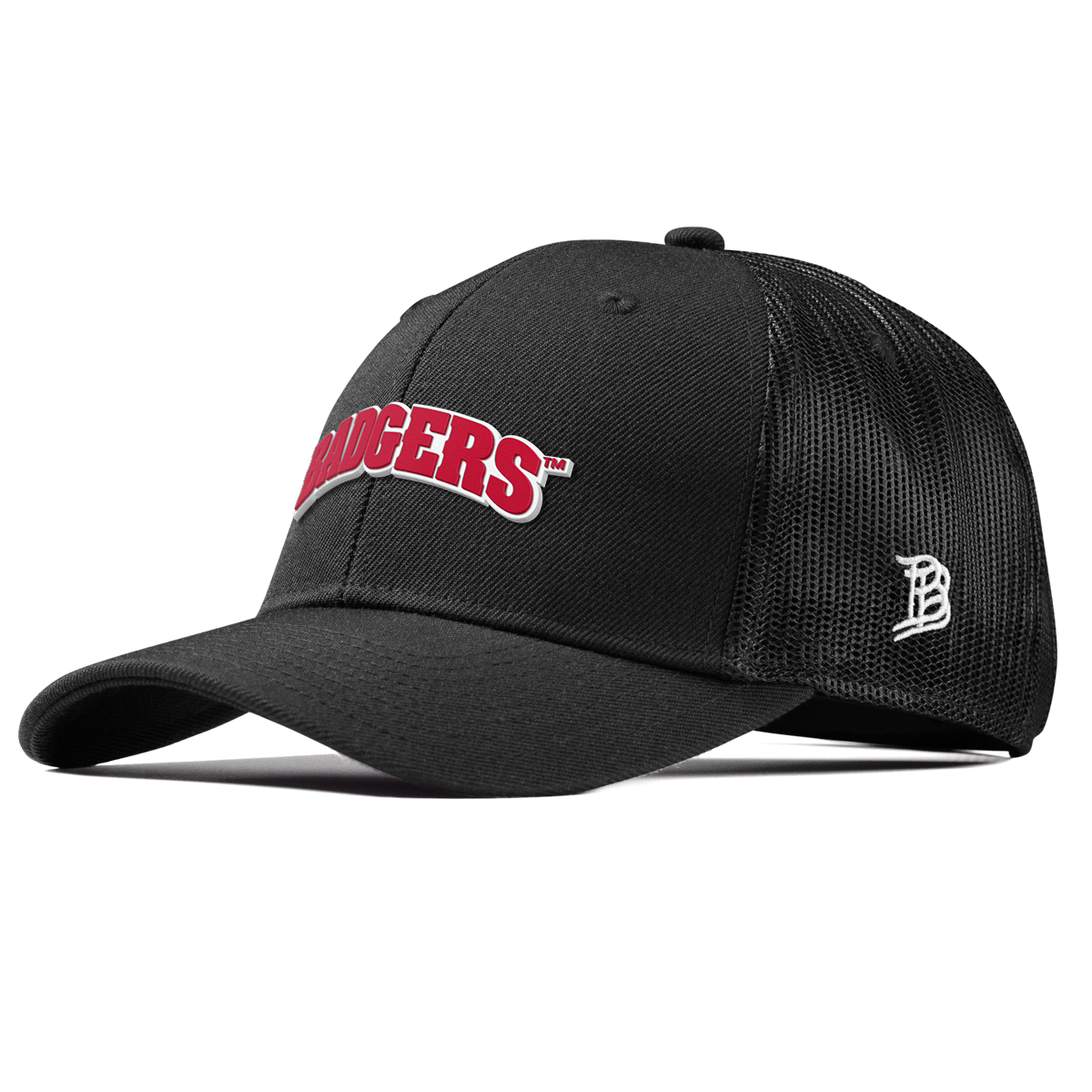 University of Wisconsin "Badgers Block" Curved Trucker Black