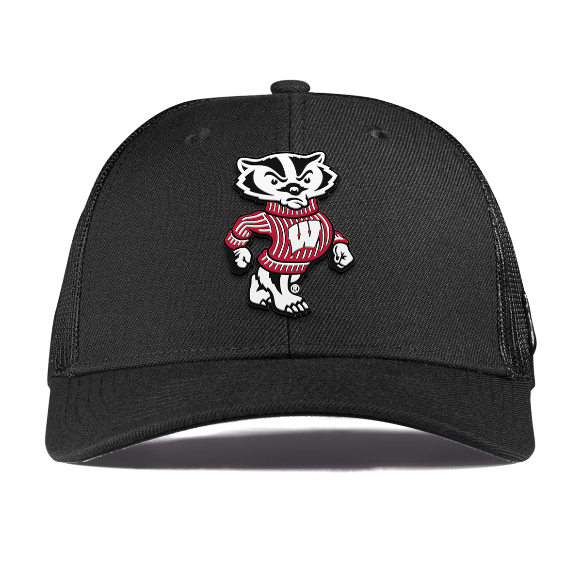 University of Wisconsin "Bucky Badger" Curved Trucker Black