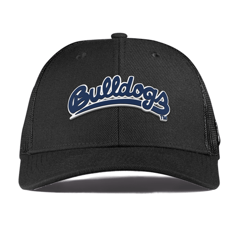 Fresno State University "Bulldogs Script Navy" Curved Trucker Black