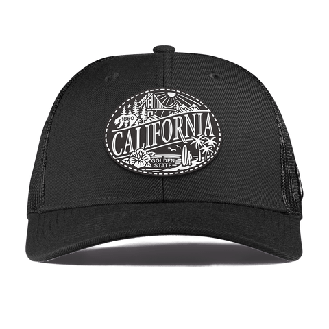 California Traveler Curved Trucker Black