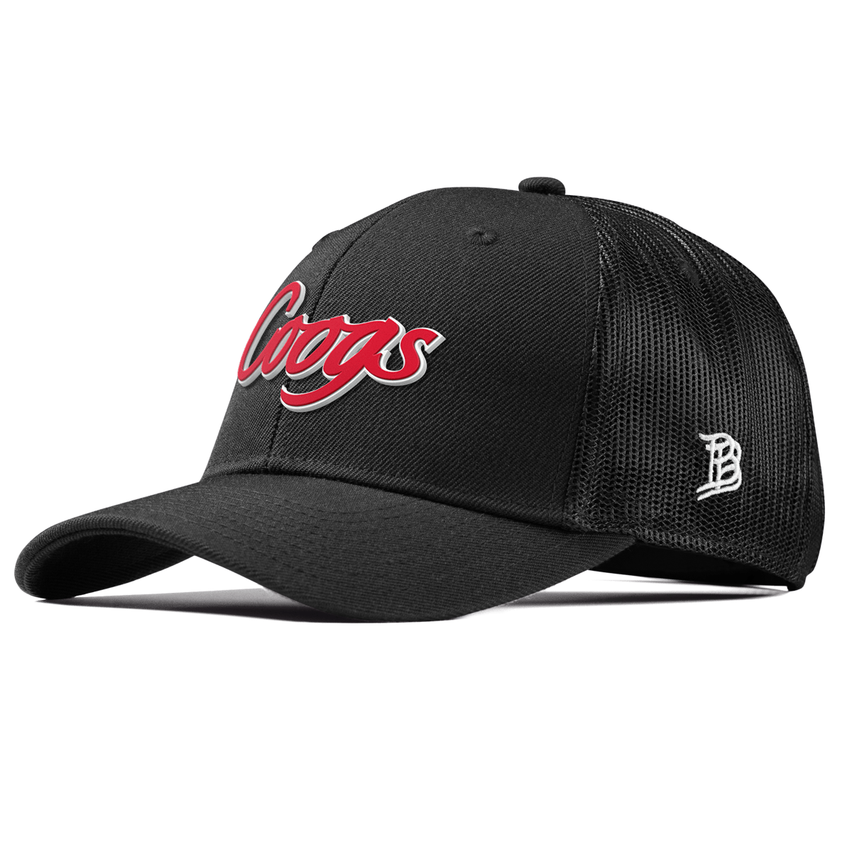 University of Houston "Coogs Script" Curved Trucker Black