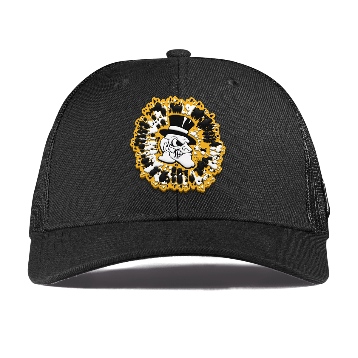 Wake Forest University "Deacons Tie Dye" Curved Trucker Black
