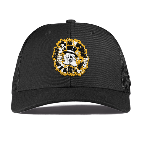 Wake Forest University "Deacons Tie Dye" Curved Trucker Black