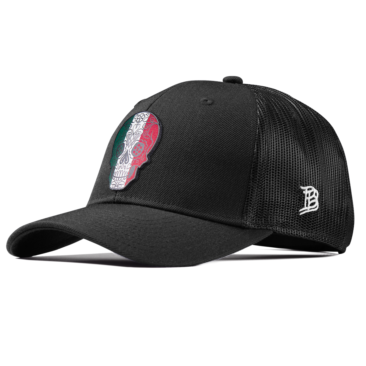 Fiesta Sugar Skull Curved Trucker Black