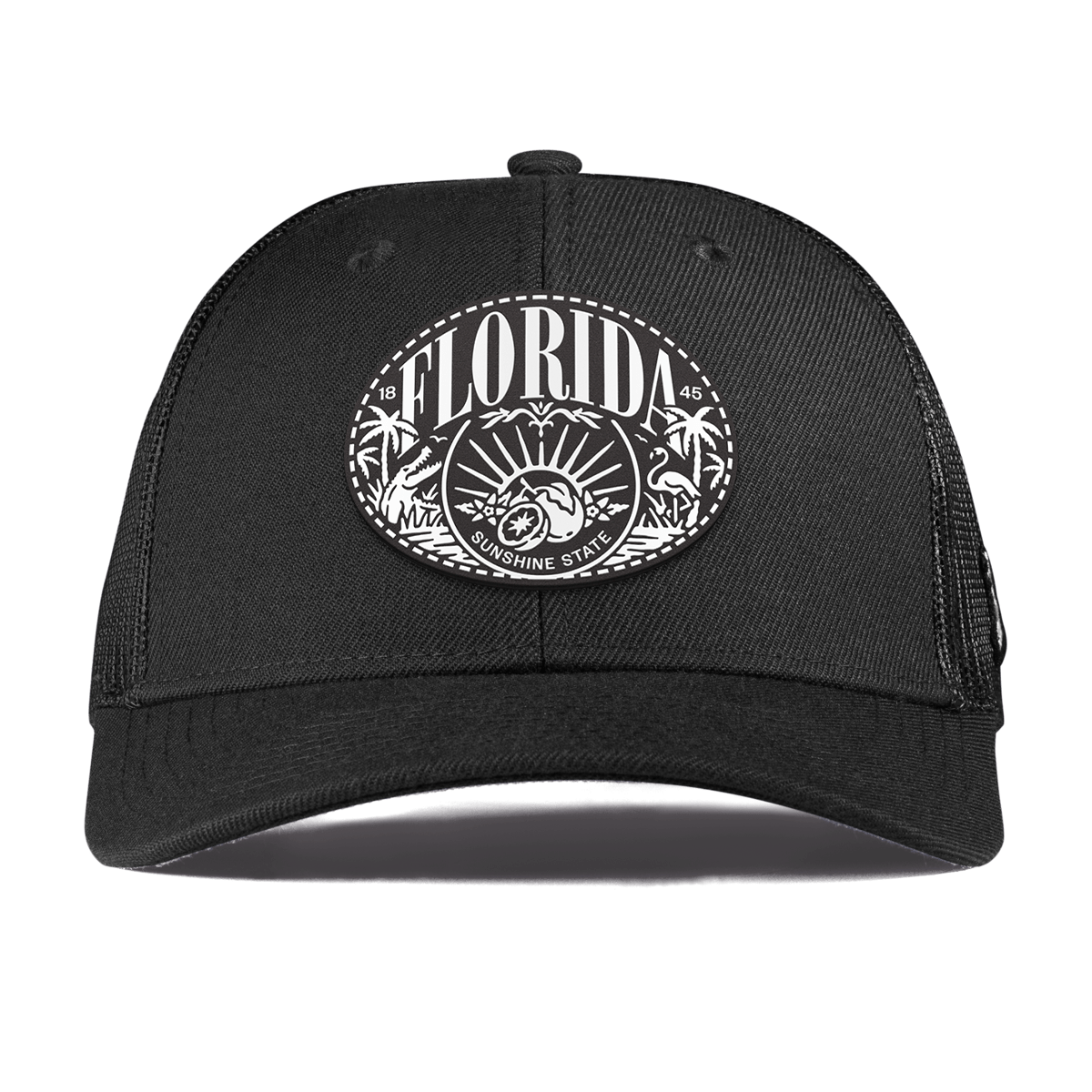 Florida Traveler Curved Trucker Black