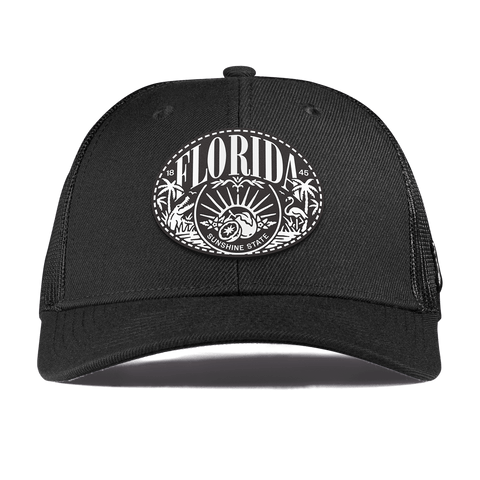 Florida Traveler Curved Trucker Black