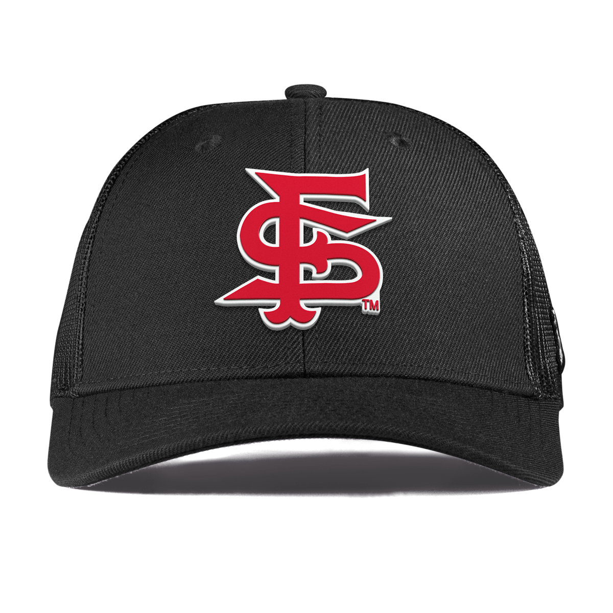 Fresno State University "Fresno State Stacked" Curved Trucker Black