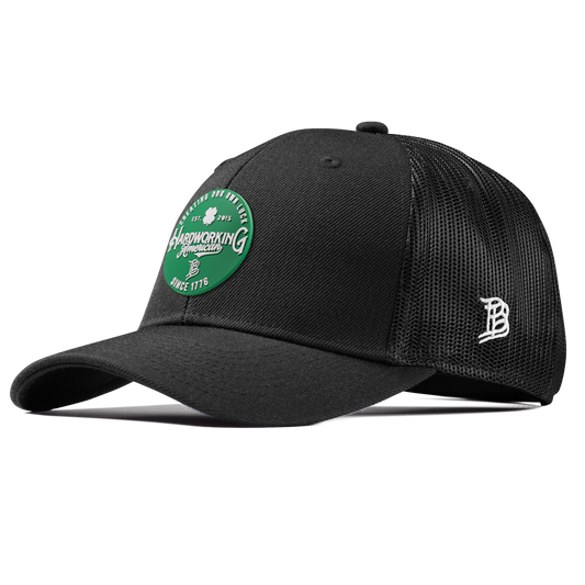Get The Green Curved Trucker Black