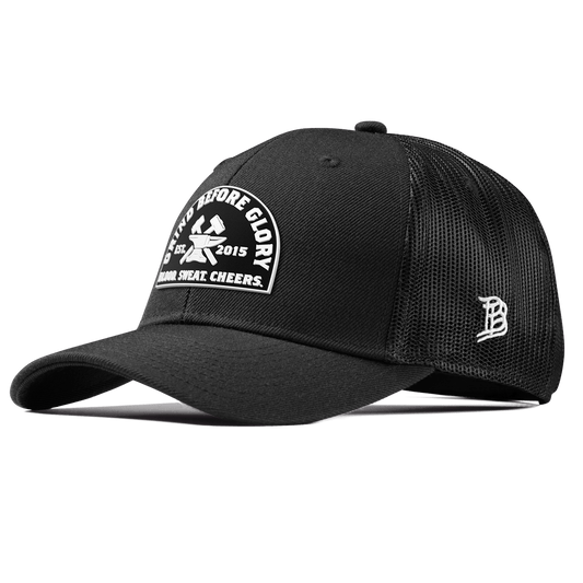 Grind Before Glory Curved Trucker Black