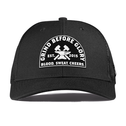 Grind Before Glory Curved Trucker Black