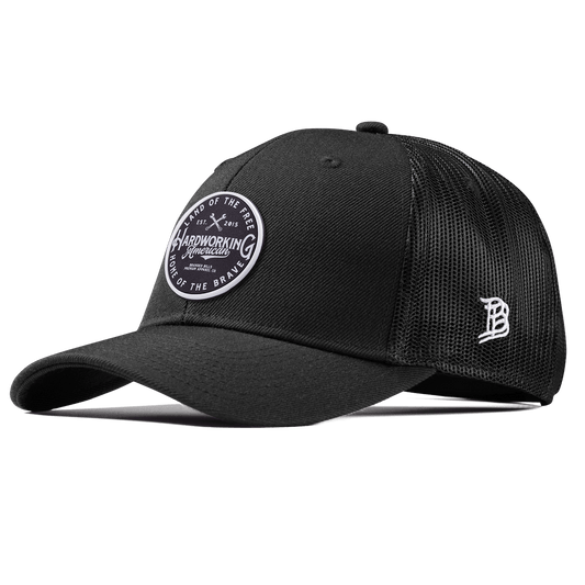 Hardworking PVC Curved Trucker Black