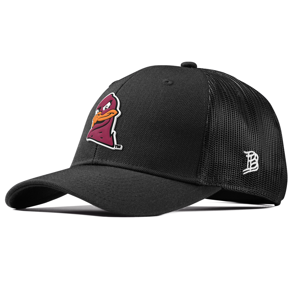 Virginia Tech University "HokieBird" Curved Trucker Black
