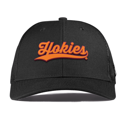 Virginia Tech University "Hokies Script" Curved Trucker Black