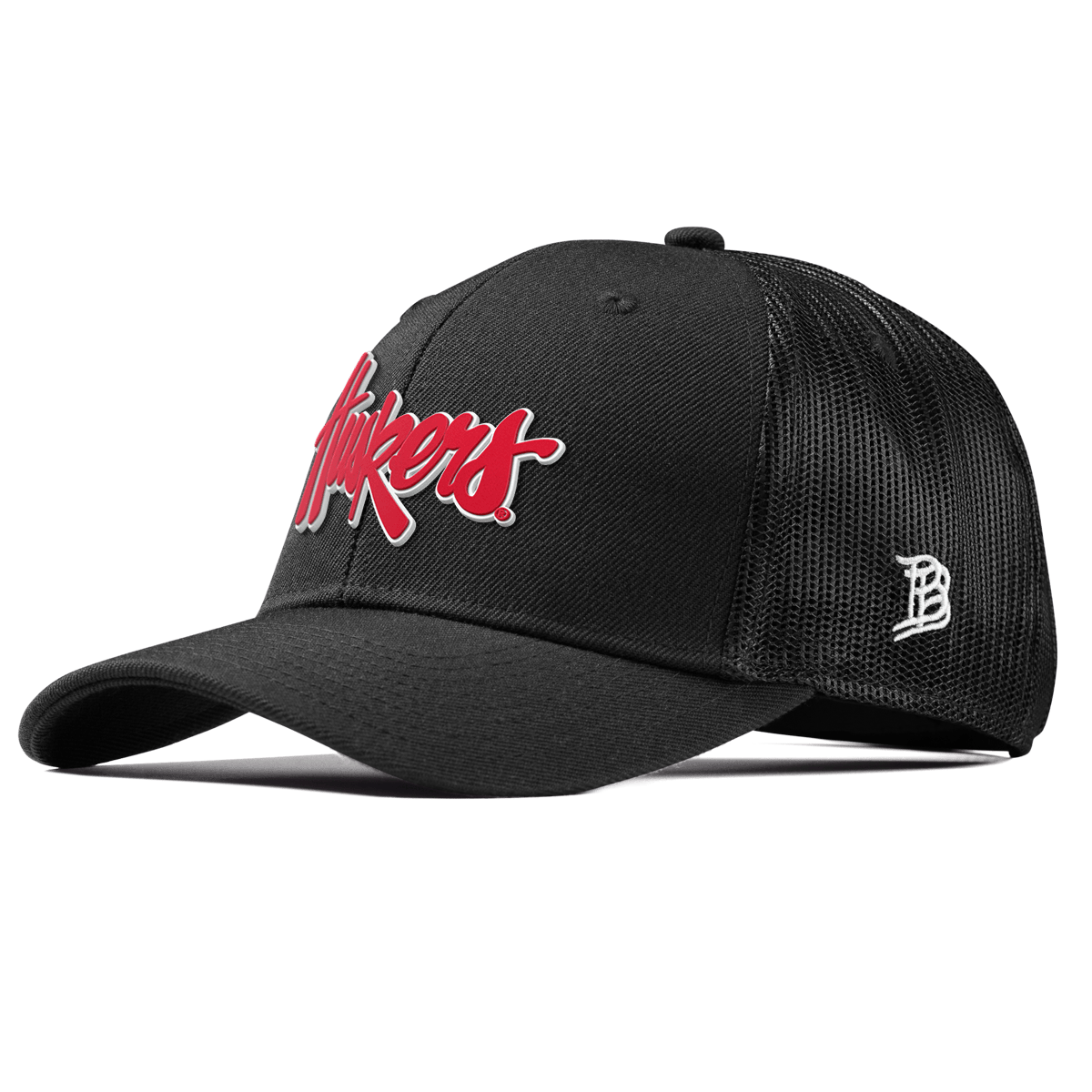 University of Nebraska "Huskers Script" Curved Trucker Black