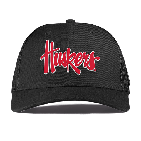 University of Nebraska "Huskers Script" Curved Trucker Black