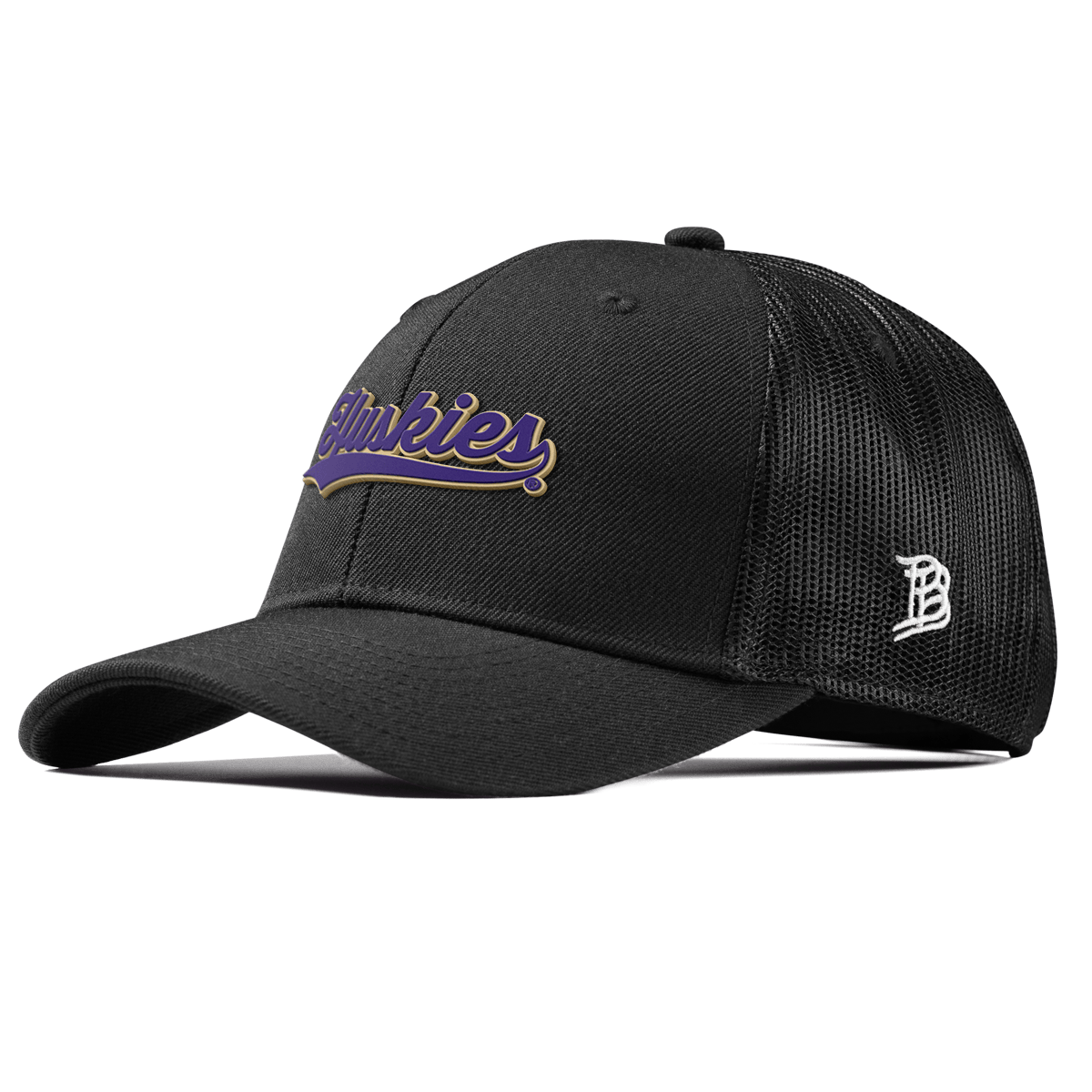 University of Washington "Huskies Script" Curved Trucker Black