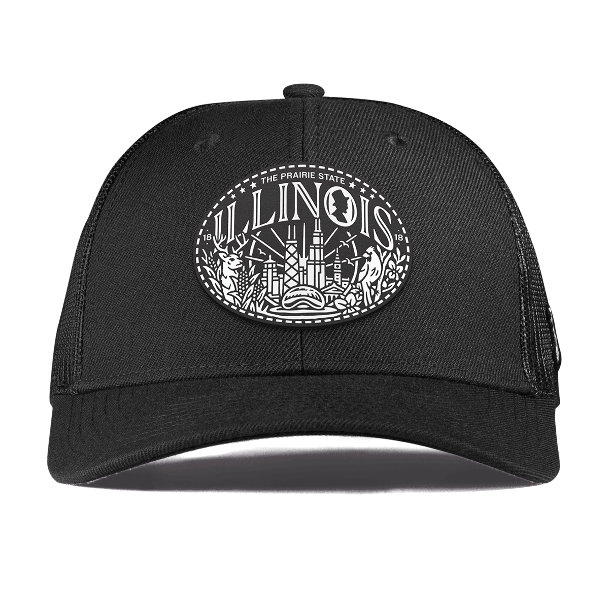 Illinois Traveler Curved Trucker Black