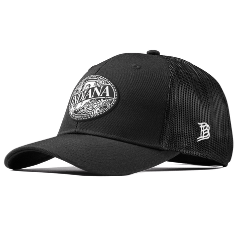Indiana Traveler Curved Trucker Black