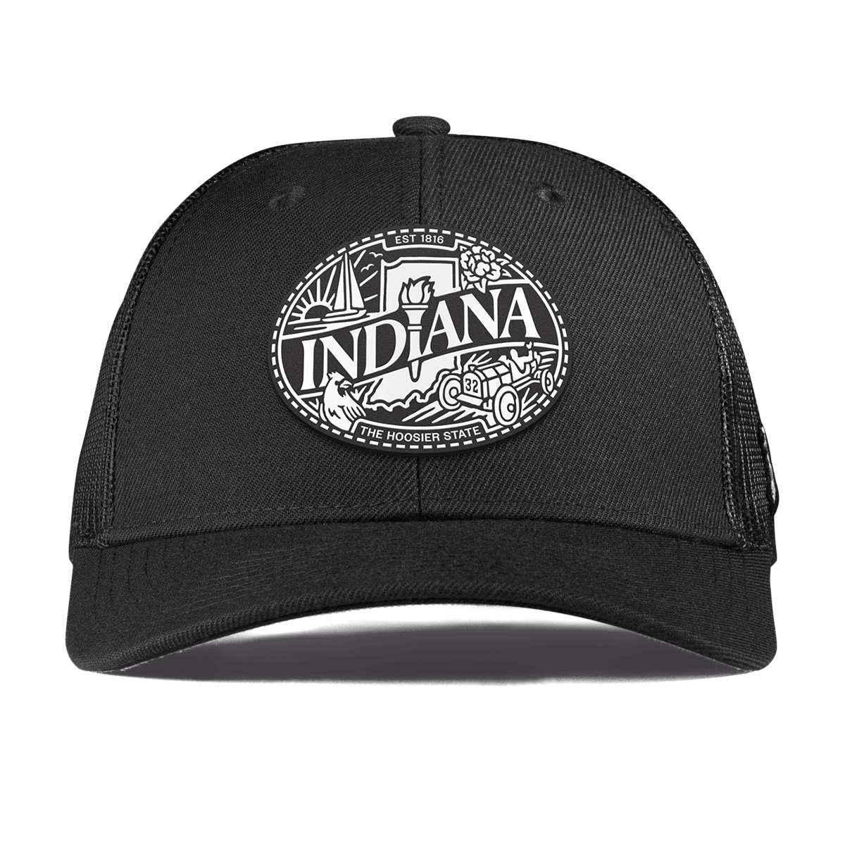 Indiana Traveler Curved Trucker Black