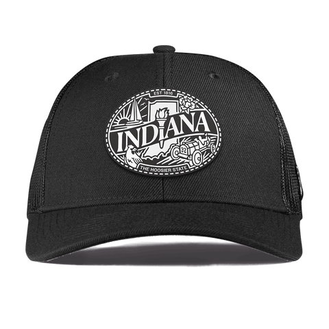 Indiana Traveler Curved Trucker Black