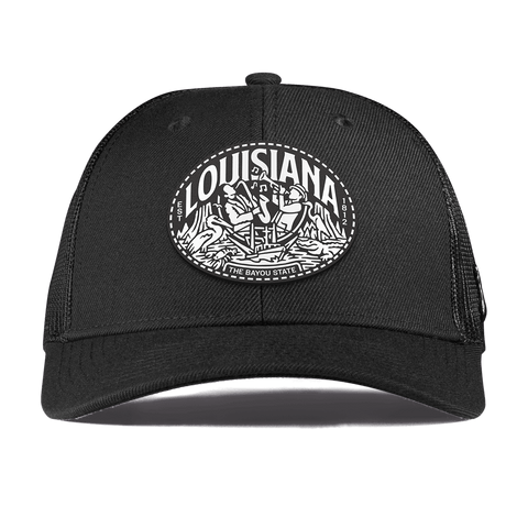 Louisiana Traveler Curved Trucker Black