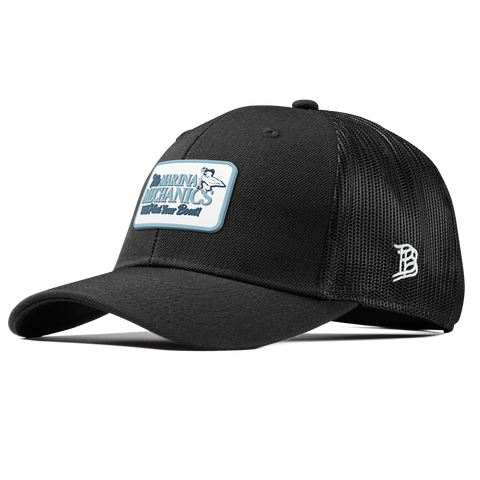 Marina Mechanics Curved Trucker Black