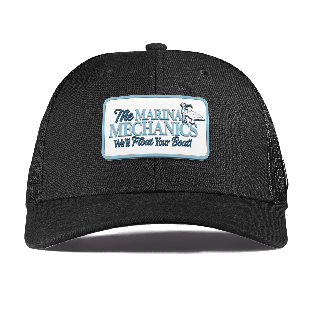 Marina Mechanics Curved Trucker Black