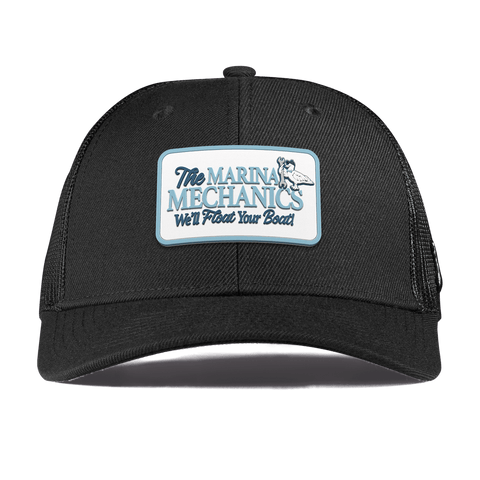 Marina Mechanics Curved Trucker Black