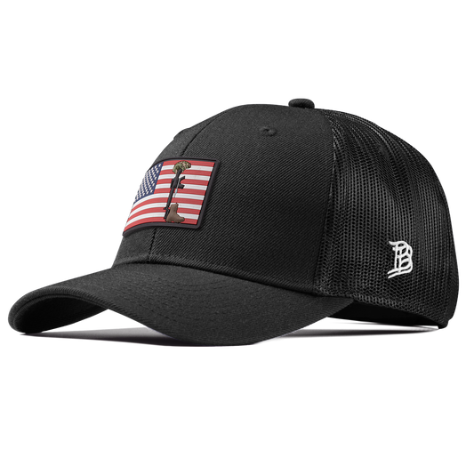 Memorial PVC Curved Trucker Black
