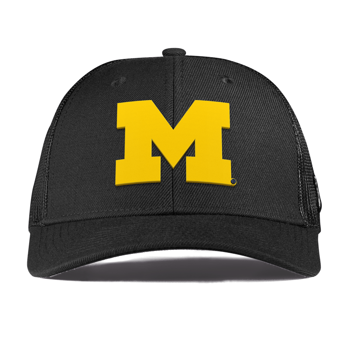 University of Michigan "Michigan Gold Block" Curved Trucker Black