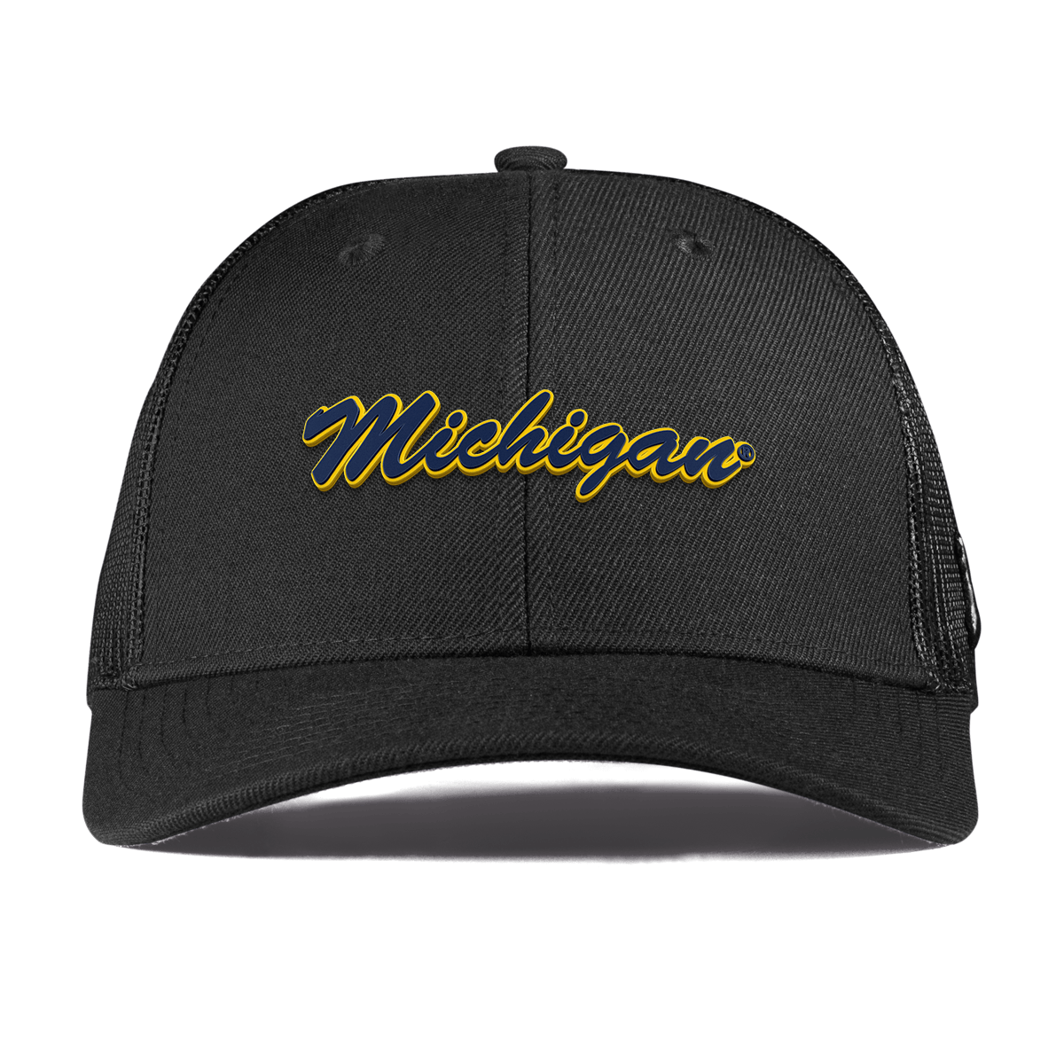 University of Michigan "Michigan Script" Curved Trucker Black