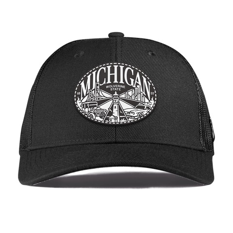 Michigan Traveler Curved Trucker Black