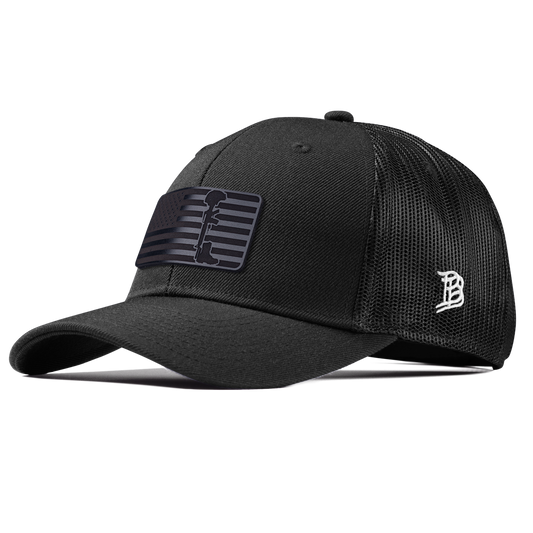 Midnight Memorial Curved Trucker Black