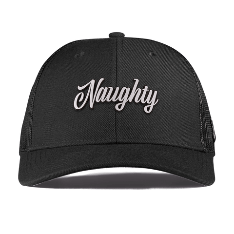 Naughty Curved Trucker Black
