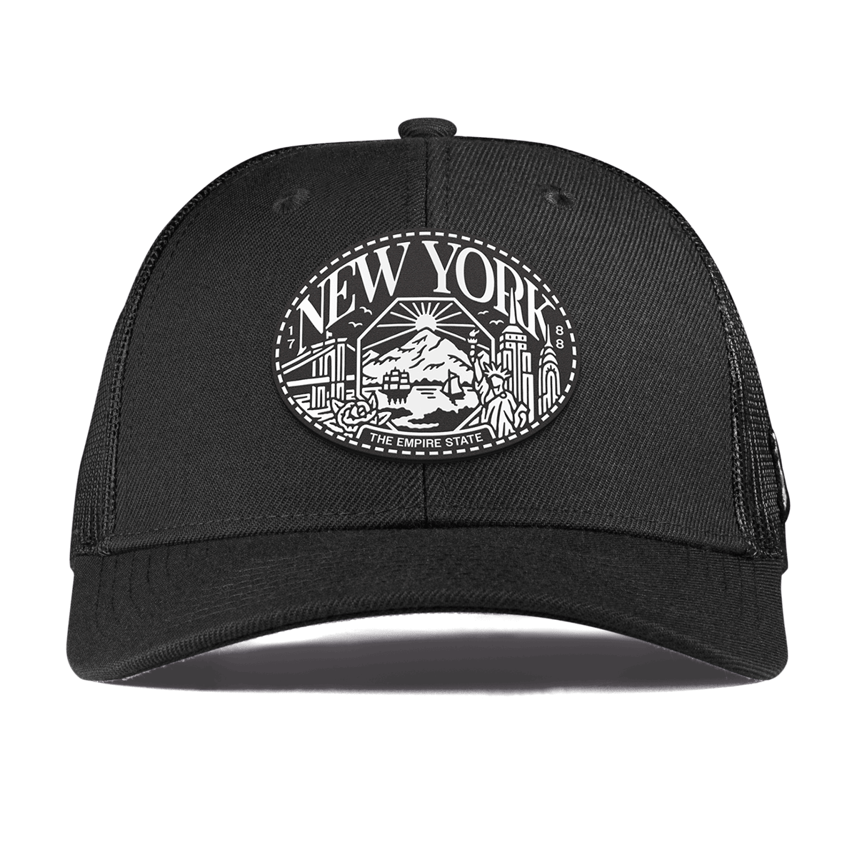 New York Traveler Curved Trucker Black