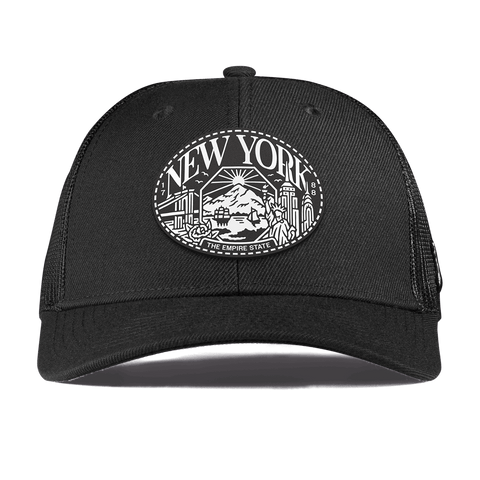 New York Traveler Curved Trucker Black