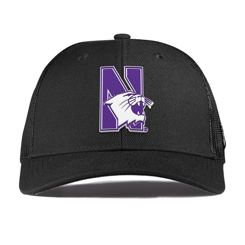 Northwestern University "Northwestern Block Logo" Curved Trucker Black