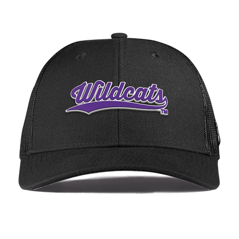 Northwestern University "Northwestern Wildcats Script" Curved Trucker Black